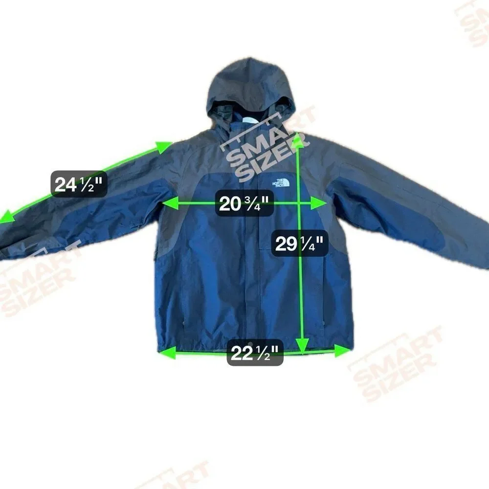 The North Face Hyvent shell jacket size large grey and navy